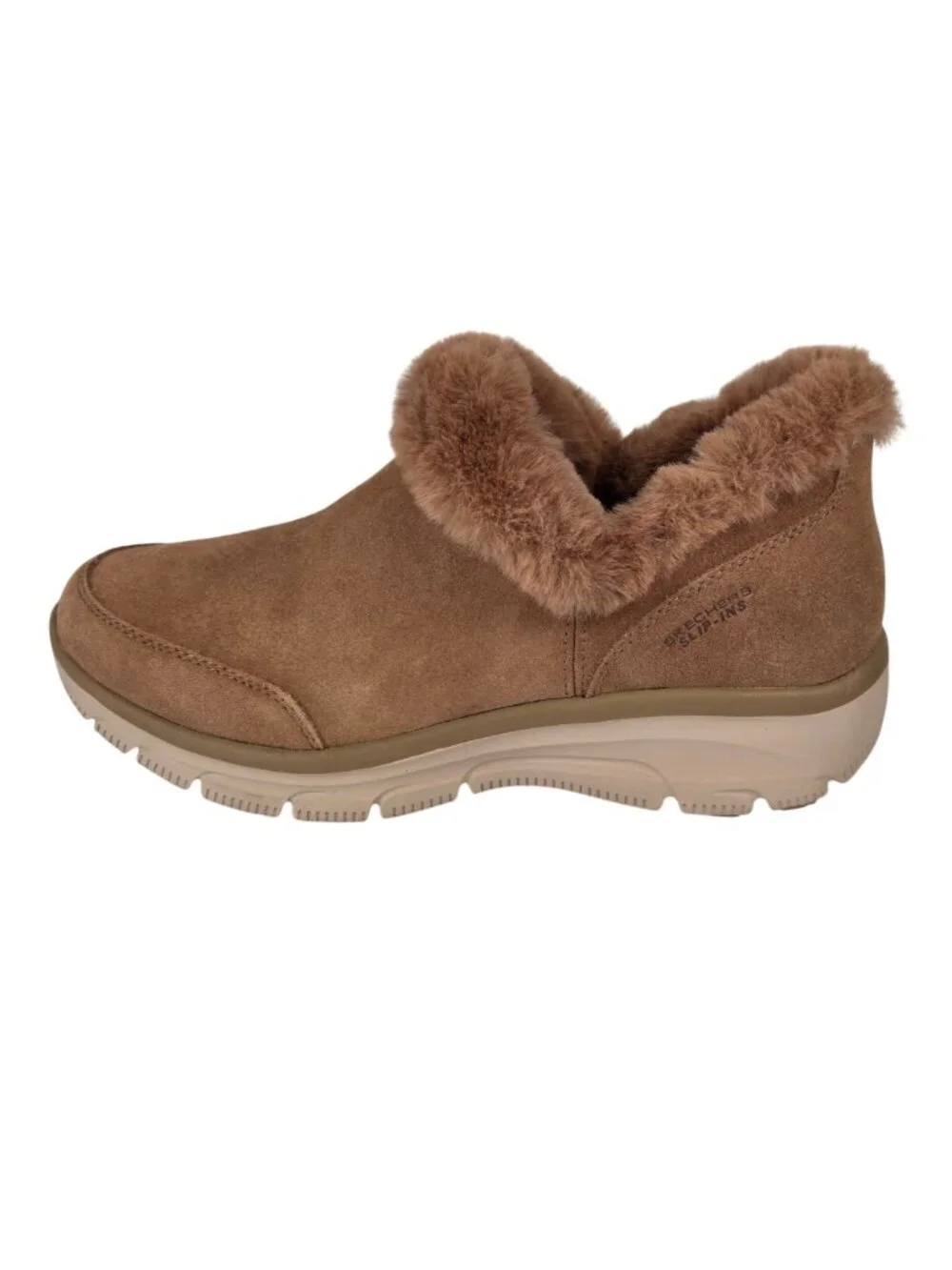 Skechers Easy Going Fall Feeling Tan Suede Slip Ins Size 9